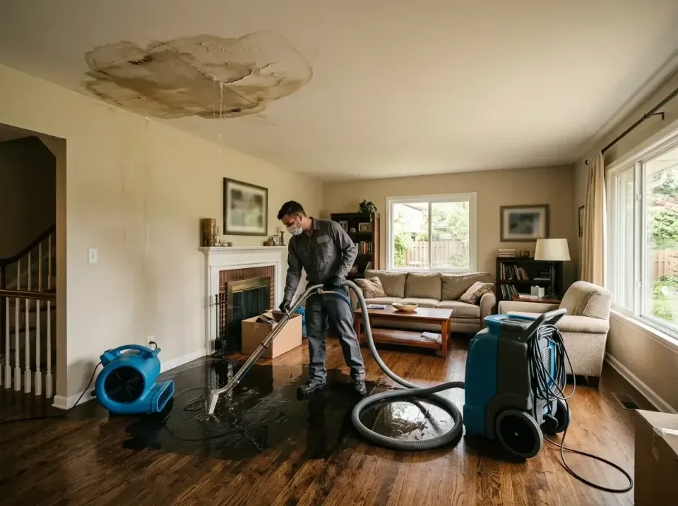 attic-pipe-burst-ceiling-drip-008 — frequently asked questions, Water Damage Restoration & Carpet Care in Brooklyn Park, MN